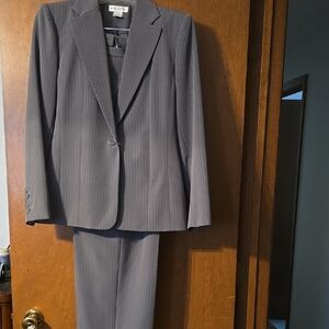 Gray Pinstripe Women's Suit